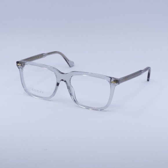 🕶️ New Gucci GG0737O 016 Eyeglasses - Grey/Transparent Frame